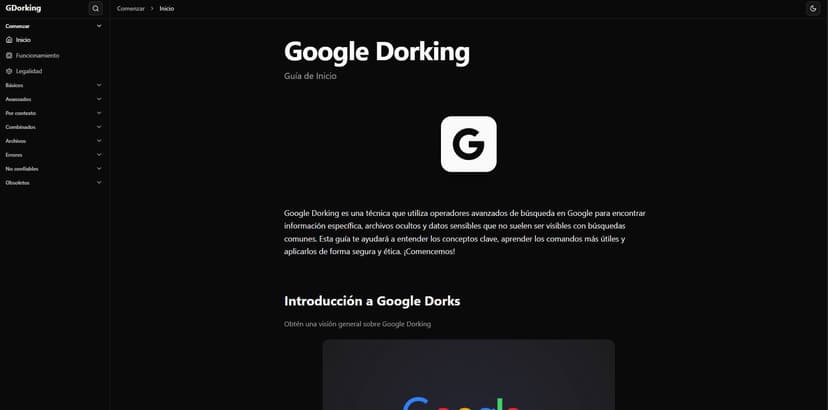 GDorking, es una guía para entender Google Dorking de forma segura y ética. Aprende a encontrar información específica, archivos ocultos y datos sensibles que no suelen ser visibles con búsquedas comunes.